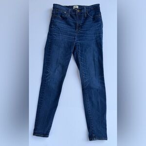 Woman’s J.Crew High Rise Toothpick Denim Jeans Size 30w x 28 Inseam​